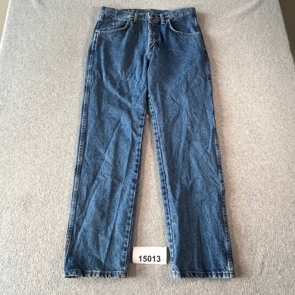 Vintage Wrangler Jeans Mens 33x30 Blue Excellent Straight Leg Denim 96501DS